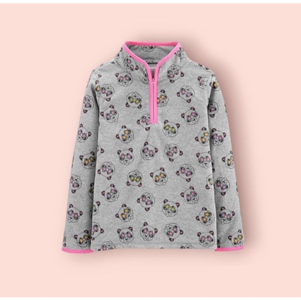 OshKosh B'Gosh Girl's Half-Zip Fleece Pullover Cozie NWOT 10-12 years